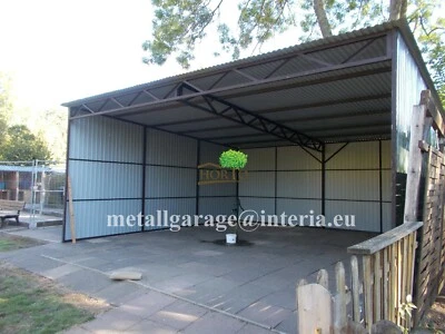 Fertighalle Container Blechgarage Mehrzweck Carport Metallgarage Überdachung* - Bild 1 von 2