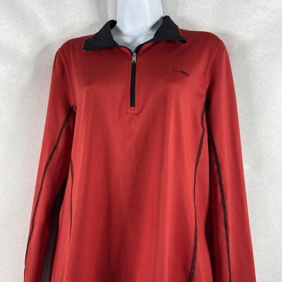 Lauren Ralph Lauren Shirt Womens Large Red 1/2 Zip Pullover Activewear LRL - Image 1 of 4