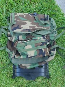 Army Riflemans Rucksack MOLLE Backpack Woodland Black Frame NSN 8465-01-465-2158