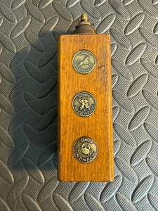 Vintage Astrological Walnut Wood Table Lighter - Picture 1 of 10