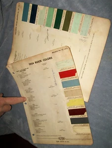 1954 Buick car color Paint Chips set -DuPont -much-used - Picture 1 of 1