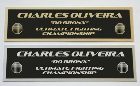 Charles Oliveira UFC nameplate for signed autographed mma gloves photo or case Cover