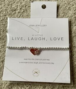Joma Jewellery London Live, Laugh, Love Women’s Charm Bracelet NEW