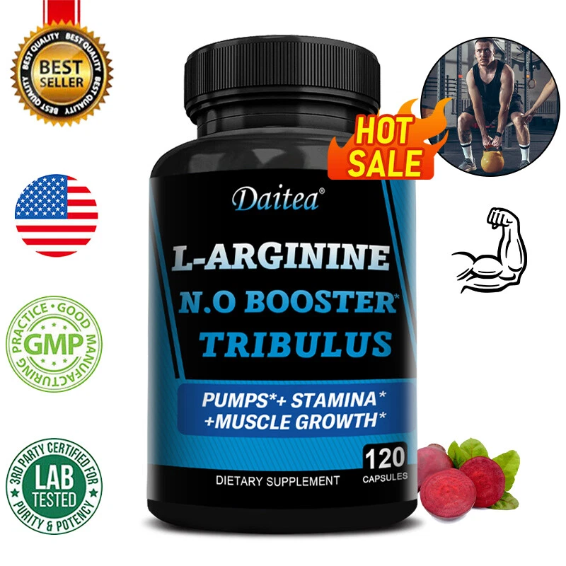 DAITEA L-Arginin AAKG Stickstoffmonoxid, L-Citrullin, Tribulus, Men's Health Support