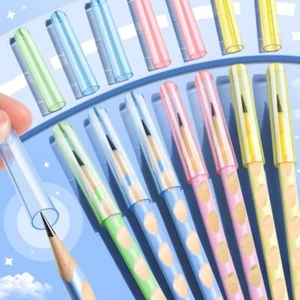35PCS/Box Plastic Pencil Cap Transparent Pencil Extender Students - Picture 1 of 16