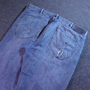 Y2K/2000s SEAN JOHN BAGGY EMBROIDERED JEANS LIGHT BLUE 42X34 - Picture 1 of 7