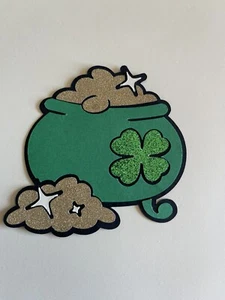ST. Patricks Day Pot of Gold Paper Piece Handmade Scrapbooking & Card Making - Bild 1 von 5