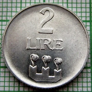 SAN MARINO 1972 2 LIRE, ALUMINIUM UNC - 1 coin - SAN MARINO 1972 2 LIRE - Picture 1 of 6