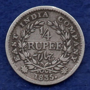 India William IV 1835 Quarter Rupee (Ref. c9932) - Picture 1 of 2