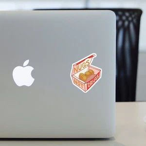 2 x Funny Nugs Not Drugs Sticker - Custom Cut Fridge Laptop Stickers - Free Post - Picture 1 of 2