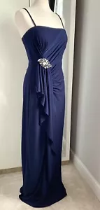 Abito Eliza J 8 donna a cascata blu maxi occasione abito da ballo lungo 51 - Foto 1 di 9