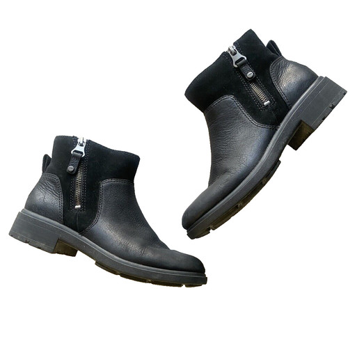 Stivali Ugg donna taglia 6 5 Harrison zip scamosciati neri moto punk rock grunge stivaletti