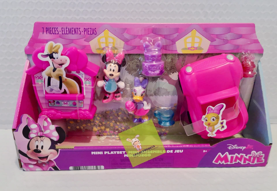 JUEGO MINNIE MOUSE Disney Pato Margarita Panadería Coche Púrpura Pastel Cupcake **LEER** Foto 1 de 3