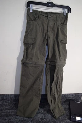 Boy Scout YOUTH 10 Uniform Official Green Current BSA Convertible Pants 26x26 - Image 1 of 4