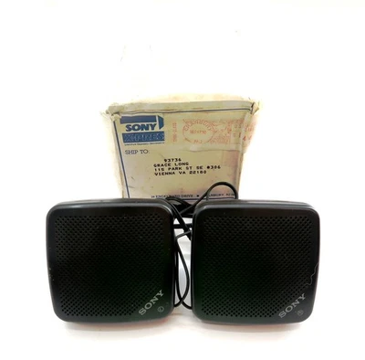 NUEVO SISTEMA DE ALTAVOCES SONY SRS-5 en caja original OEM conjunto de altavoces pequeños vintage Foto 1 de 4