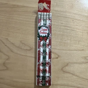 Vintage Empire Christmas Novelty Pencils Made in USA Set of 5 Unused - Picture 1 of 3