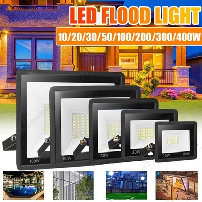 LED Strahler Fluter 10W 20W 30W 50W 100W 200W 300W 400W  Außen Scheinwerfer IP66 - Bild 1 von 4