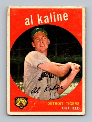 Tarjeta de béisbol 1959 Topps #360 Al Kaline GD-VG vintage de la corte Foto 1 de 2