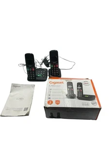 Gigaset E290A DUO 2 Big Button Cordless Home Phones + Answer Machine VGC - Picture 1 of 5