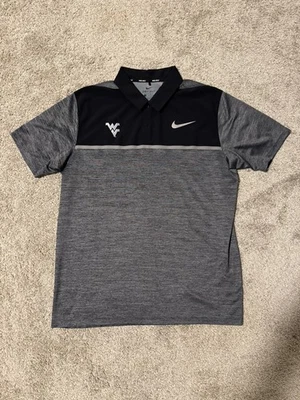 WVU Nike Golf Tiger Woods Polo Large West Virginia Mountaineers Team Issue - Image 1 of 4