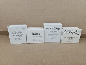 4 PC Department 56 Snow Village Accessories PARK BENCH MAILBOX  Fire Hydrant Lot - Picture 1 of 5
