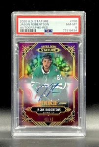 2020-21 STATURE JASON ROBERTSON ROOKIE AUTOGRAPH RED 45/45 PSA 8 #150 - Picture 1 of 2