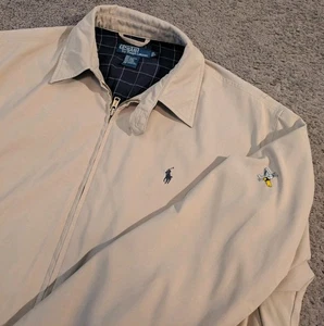 Polo Ralph Lauren Plaid Lined Harrington Winged Foot Golf Club Jacket Men's L - Picture 1 of 9