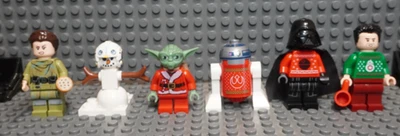 6 Lego Star Wars Advent Calendar Minifigures. Darth Vader, Yoda. R2-D2 & more - Image 1 of 4