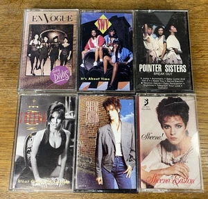 Lot 6 Cassette Tapes En Vogue SWV Pointer Sisters Sheena Easton RnB Pop Soul - Picture 1 of 13