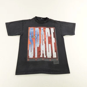 Vintage Levis Shirt Boys Large Black Sport Tee Space Graphic 80s Single Stitch 2 - Picture 1 of 13