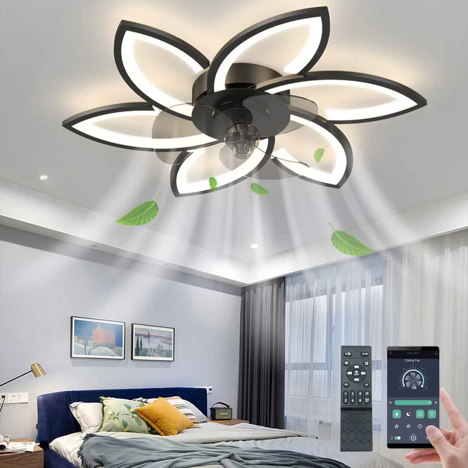 30"Low Profile Ceiling Fan with Light,LED Ceiling Fan with Light App & Remote - Image 1 of 1