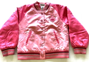 Disney Princesses Varsity Jacket Belle, Cinderella & Aurora Girls Sz. Small Pink - Picture 1 of 18
