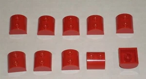 LEGO NUEVO 2x2 Ladrillo Rojo Curvo Top 2 Tachuelas en la Parte Superior (10x) 4521852 Ladrillo 30165 - Imagen 1 de 1