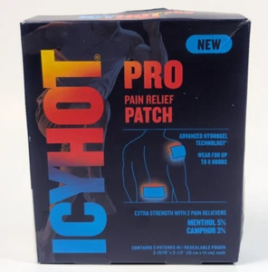 Icy Hot Pro Pain Relief Patches with Menthol & Camphor 5 Ct Box Exp 10/25 - Picture 1 of 5