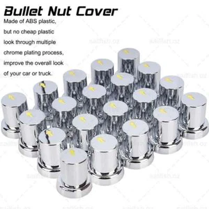 65*33mm Safety Arrow Chrome 20X Wheel Nut Covers Caps For Trucks Trailers Bus AU - Picture 1 of 12