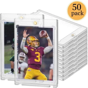 25/30/50 Pack Magnetic Trading Sports Card Holders 35pt One-Touch UV Protection - Picture 1 of 11