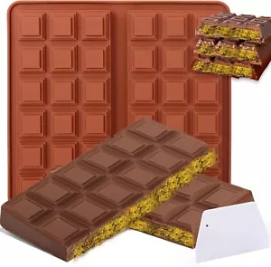 Large Chocolate Bar Mold Deep Dubai, Thick Chocolate Bar Molds Silicone for Fill - Picture 1 of 6