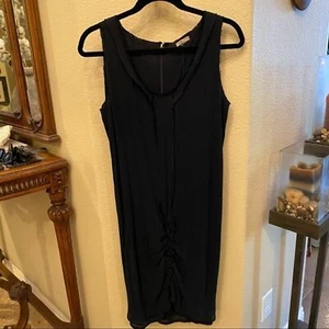 NWT~Auth BOTTEGA VENETA Black Silk Blend Ruched Dress Size 42-Retail $1399 - Picture 1 of 12