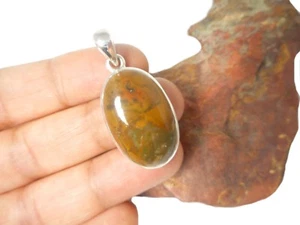 COLGANTE de piedras preciosas 925 de plata esterlina riolita - caja de regalo - Imagen 1 de 5