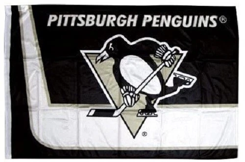 NHL Pittsburgh Penguins Team Bold Hockey Banner Indoor Outdoor Flag 28" x 42" - Image 1 of 1