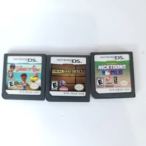 Lot of 3 Nintendo DS Deal Or No Deal Nicktoons MLB Daring Game G Iris Video Game - Picture 1 of 4