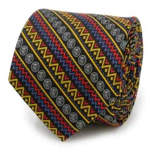 Black Panther Tribal Stripe Men's Tie - Picture 1 of 5
