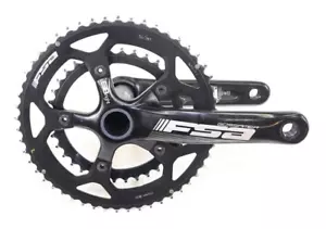 FSA Gossamer Crankset 170mm 52/36 Bbright BB386 EVO 10 11 Spd Black - Picture 1 of 8