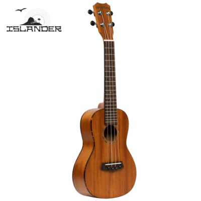 Islander by Kanile'a MSC-4 Solid Mahogany Abalone Rosette Satin Concert Ukulele - Image 1 of 4