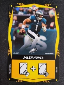 2024 UNO ELITE CORE EDITION Amarillo Jalen Hurts Eagles 81 - Imagen 1 de 2