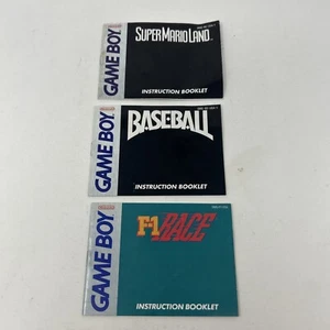Nintendo Game Boy Manual lt (Béisbol, Carrera F1, Super Mario Land) - Imagen 1 de 1