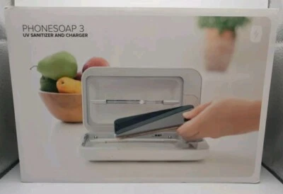 PhoneSoap 3 UV Smartphone Sanitizer and Universal Charger - White, NEW in BOX - Imagem 1 de 4