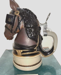 1995 mundialmente famoso Budweiser Clydesdale Stein caja original hecha en Brasil R3-2 - Imagen 1 de 7