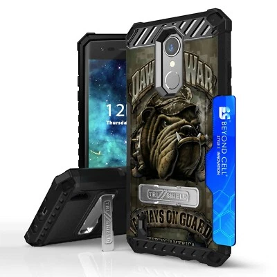 Funda híbrida a prueba de golpes de grado militar con cubierta de soporte para LG Aristo 3 Phoenix 4 Foto 1 de 4