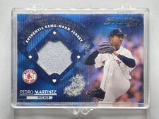 2001 Donruss Studio Diamond Collection Pedro Martinez DC-14 Game Worn Jersey